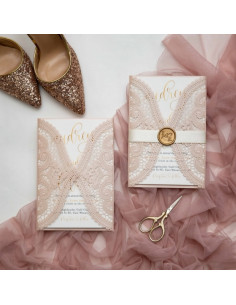 Faire-part mariage Dentelle...
