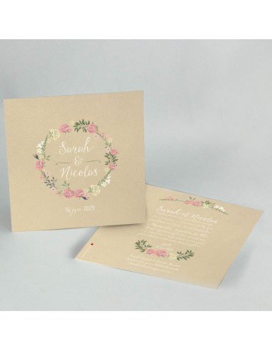 Pack Faire-part Mariage Couronne de...