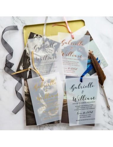 Pack Faire-part Mariage Calque et son...