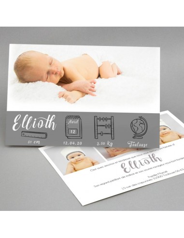 Pack Faire-part Naissance avec icônes...