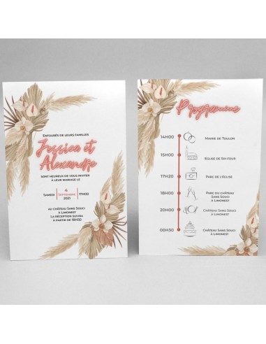 Pack Faire-part Mariage Pampa -...