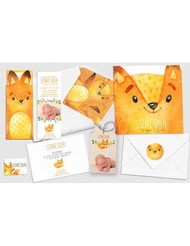 Étiquette naissance petit Renard -... Étiquette naissance petit Renard -...