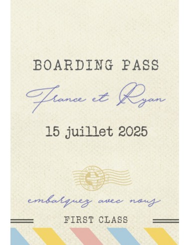 Pack Etiquette Mariage Billet Avion -...