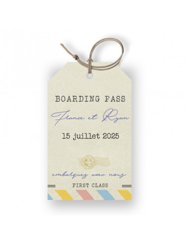 Pack Etiquette Mariage Billet Avion -...