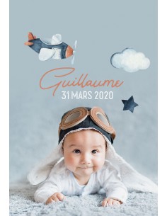 Étiquette naissance Avion -... 2