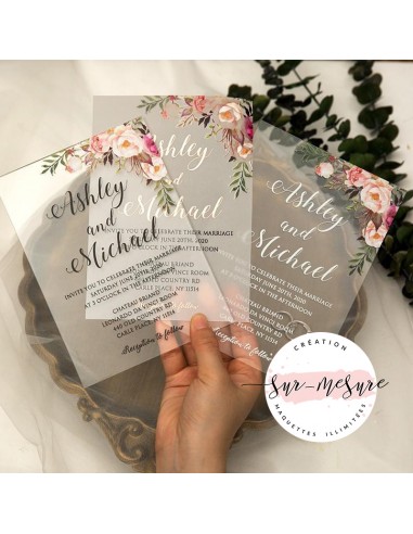 Pack Faire-part en Plexiglass Vernis...