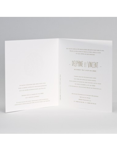 Pack Faire-part Mariage arbre doré