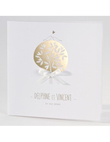 Pack Faire-part Mariage arbre doré