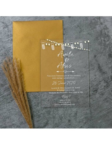 Pack Faire-Part Mariage Plexiglas...