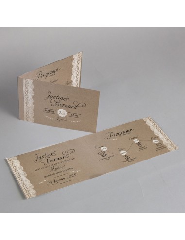 Pack Faire-part Mariage Dentelle...