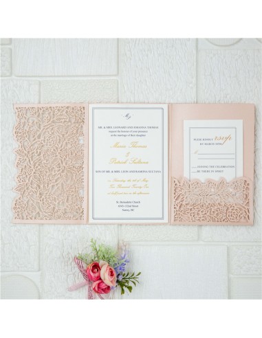 Pack Faire-part Mariage Pocket folder...