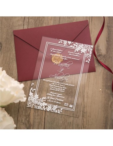 Pack Faire-Part Mariage en plexiglas...