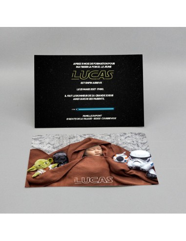 Pack Faire-part Naissance Star Wars -...