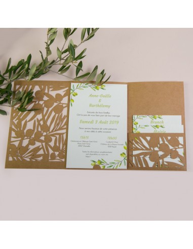 Pack Faire-part Mariage Pocket folder...