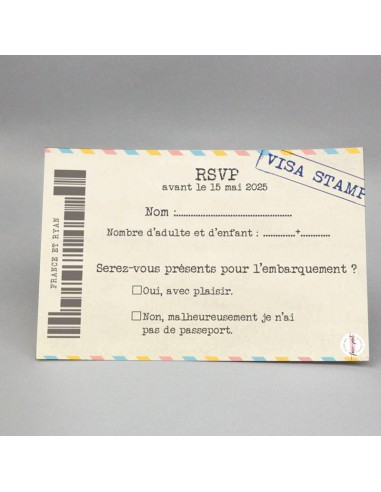Pack Carton Réponse RSVP billet...