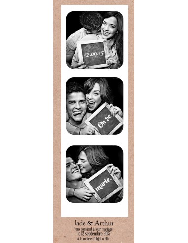 Faire-part numérique photomaton - Jade
