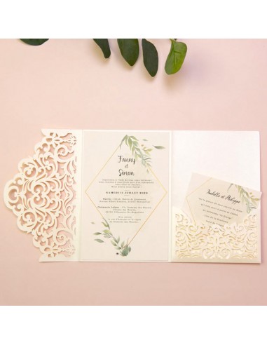 Pack Faire-part Mariage Pochette avec...