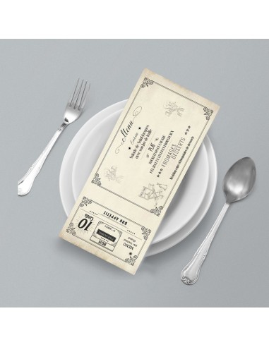 Pack Menu Mariage Ticket de Cinéma -...