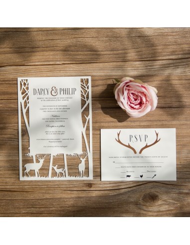 Pack Faire-Part Mariage Foret avec...
