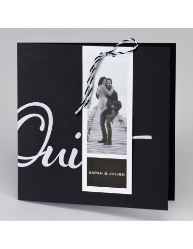 Pack Faire-part Mariage noir et blanc...