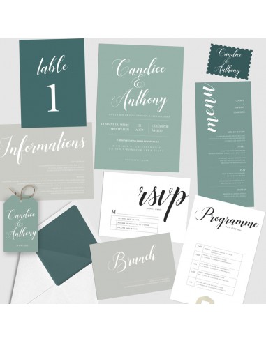 Faire-part Mariage Arche Pastel -...