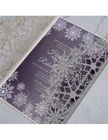 Pack Faire part de Mariage Flocons de...