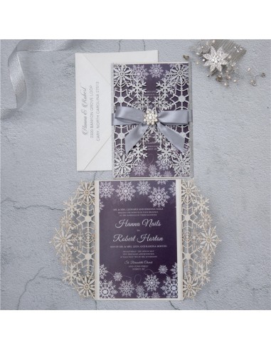 Pack Faire part de Mariage Flocons de...