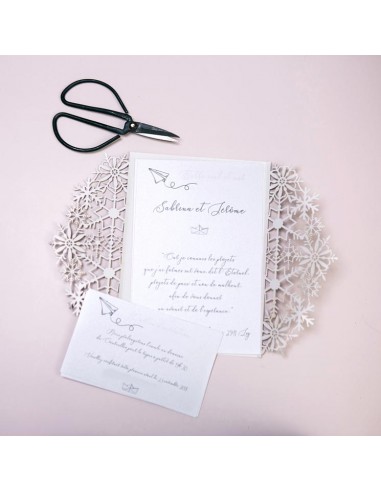 Pack Faire part de Mariage Flocons de...