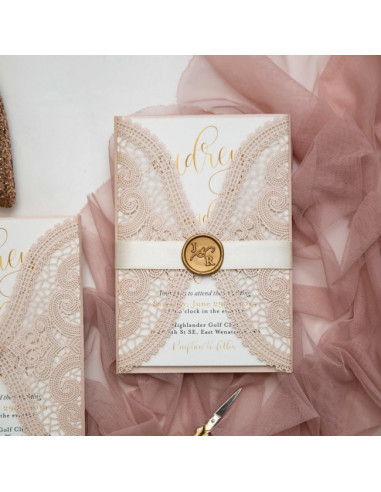 Pack Faire-part mariage Dentelle...