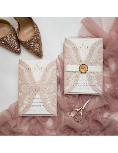 Pack Faire-part mariage Dentelle...