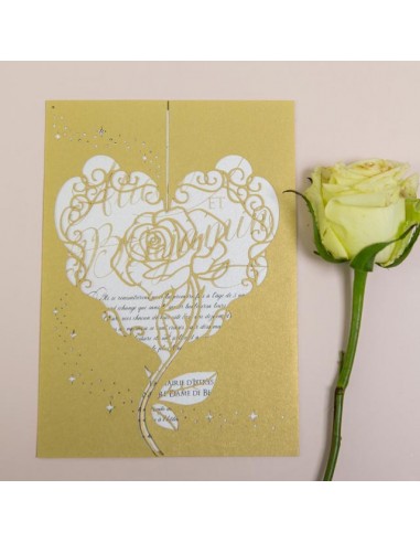 Pack Faire-part Mariage Rose de Belle...