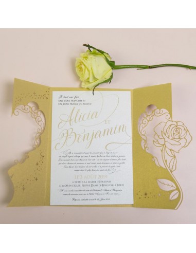 Pack Faire-part Mariage Rose de Belle...
