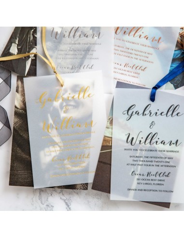 Pack Faire-part Mariage Calque et son...