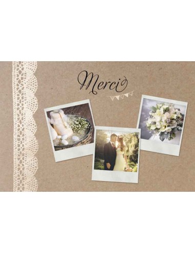 Pack Remerciements mariage Kraft et...
