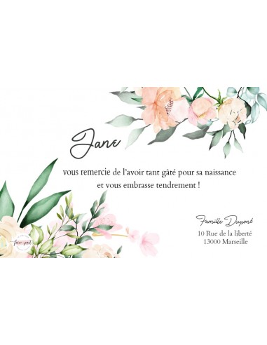 Remerciements Naissance Floral -...