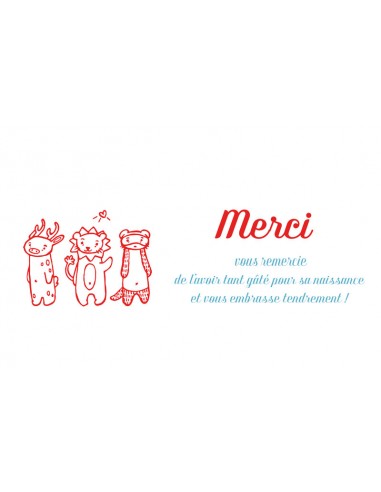 Remerciements Naissance Animaux - Justin