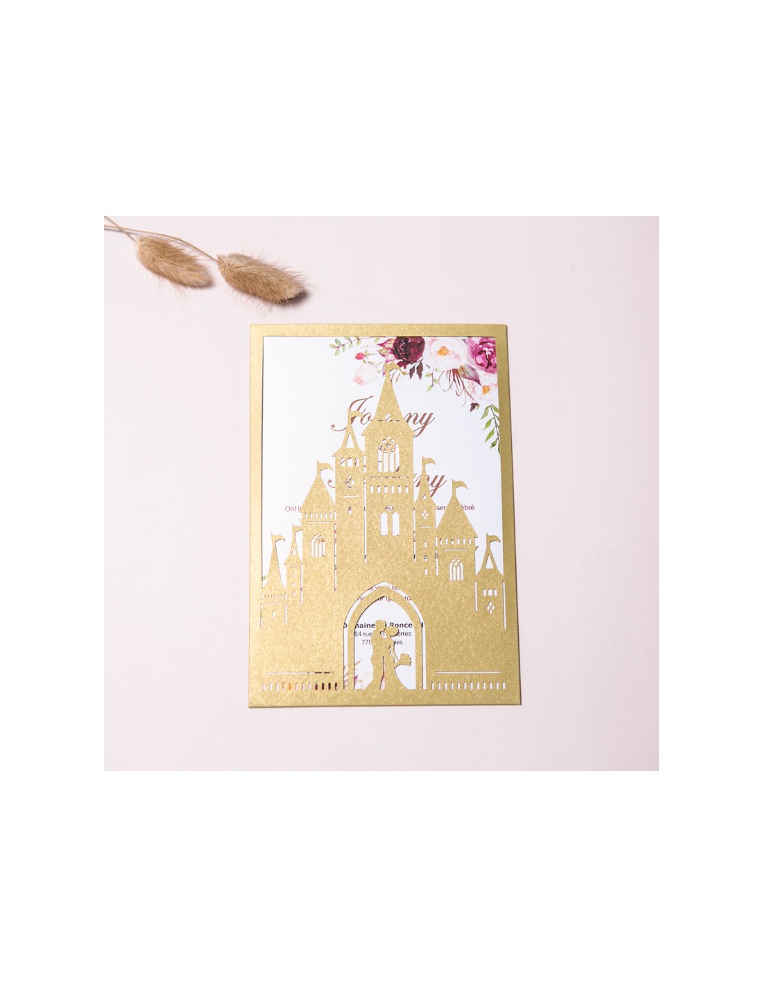 Faire-part Naissance Chateau princesse Disney - POC0168