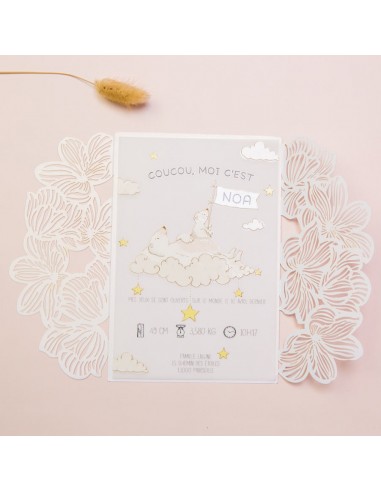 Faire-part Naissance Dentelle Fleur...