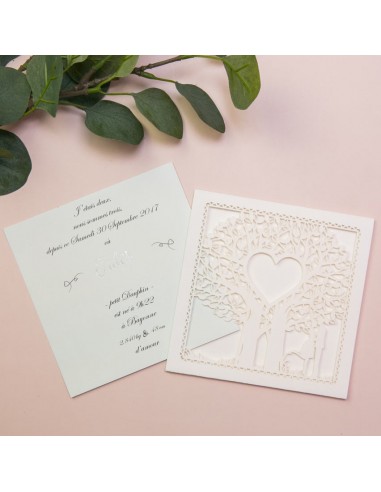 Faire-part naissance nature arbre -...