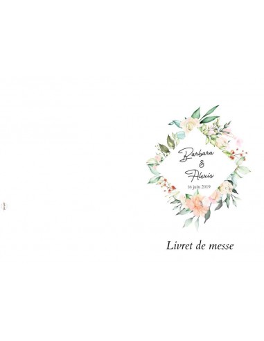 Couverture de livret de messe fleurs...