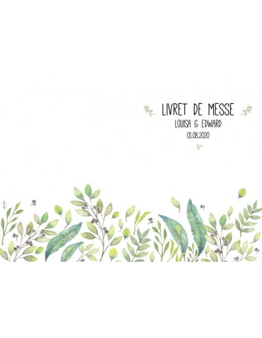 Couverture de livret de messe Verdure...