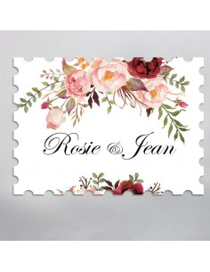 Timbre Mariage roses...