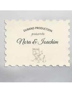 Timbre Mariage ticket de...