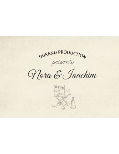 Timbre Mariage ticket de cinéma - Nora