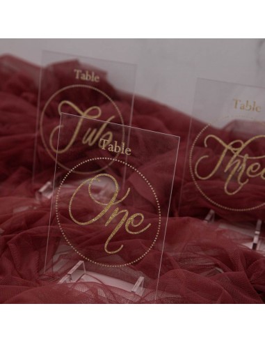 Numéro ou nom de table en plexi Elégant