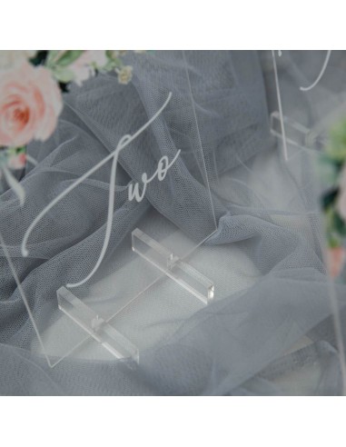 Numéro ou nom de table en plexi Floral