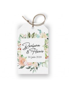 Etiquette Mariage losange...