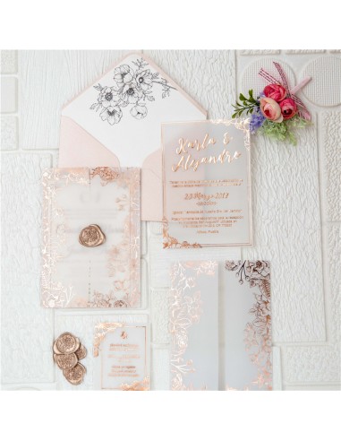 Faire-part Mariage Pochette Calque... Faire-part Mariage Pochette Calque...