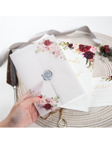 Faire-part Mariage Pochette Calque...