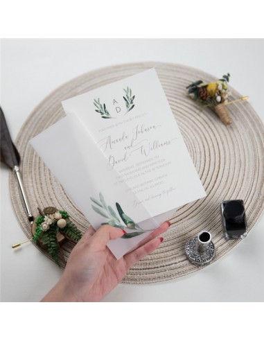Faire-part Mariage Pochette Calque...
